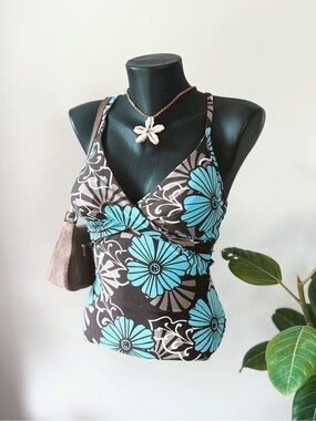 2004 Vintage Seafolly Australia | Floral Tankini Top